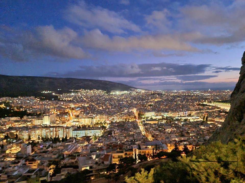 View from Mount Lycabettus of Athens